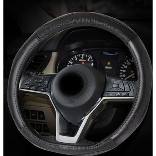 1pc for NISSAN KICKS 2017 Steering wheel cover top layer leather