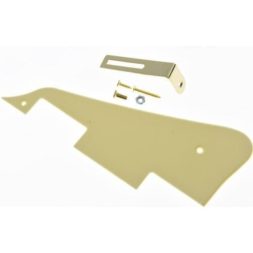 Cream 1 Ply with Gold Bracket LP Guitar Pickguard Scratch Plate fits LP