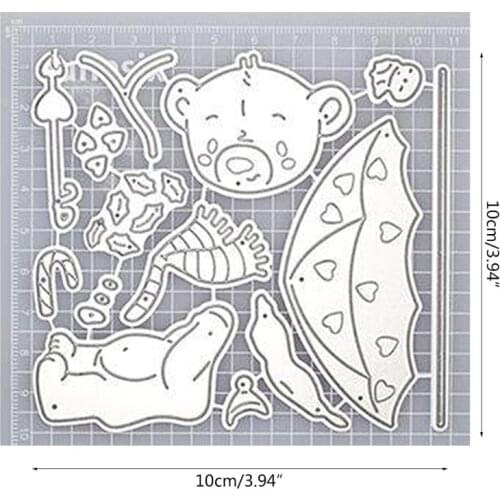 Bear Metal Cutting Dies Stencil Scrapbooking DIY Album Stamp Paper Card Emboss