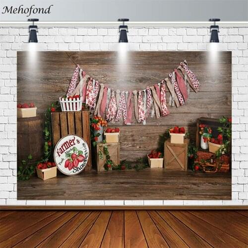 Mehofond Baby Shower Backdrops Fresh Strawberry Party Newborn Portrait Photography Studio Backgrounds Photophone Photozone Decor