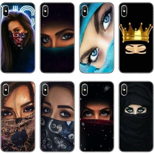 Muslim Islamic Girl Eyes Arabic Hijab Phone Case For iPhone 12 11 Pro Max Mini XS Max XR X 8 7 Plus 6 6S Plus 5 5S SE 2020