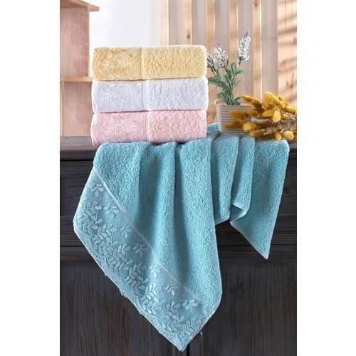 Nakkish Lace Cotton 4'lü Towel Set MADE IN TURKEY HIGH QUALITY SHIPS FROM TURKEY