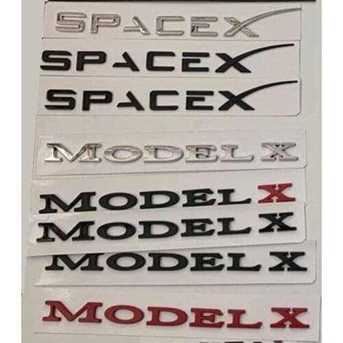 Car Styling Tail Emblem Sticker for Tesla Model 3 Model S Model X SPACEX Car Modification Rear Trunk Badge Stickers Accessories