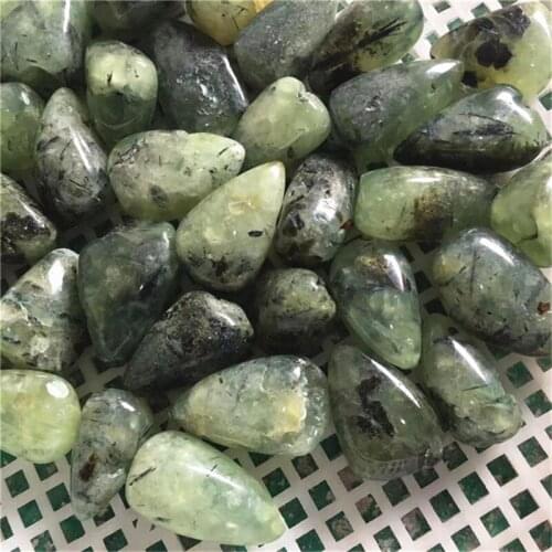 Natural carved green prehnite tumbled Chakra Stones crystals healing stones for decoration