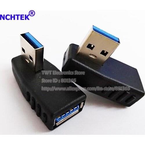 NCHTEK Vertical Right Angled 90 Degree USB 3.0 Male to Female Adapter/Free Shipping/10PCS