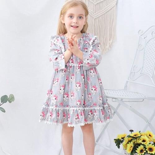 Girl Clothes Dresses for Girls Lolita Style Cartoon for Rabbit Kid Girl Dress for 2 to 6 years ages