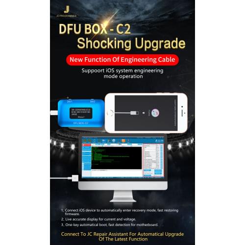 JC DFU BOX C2 Replace Engineering DCSD Cable Enter DFU For iPhone Motherboard One Key Display SN ECID MODEL Information Read