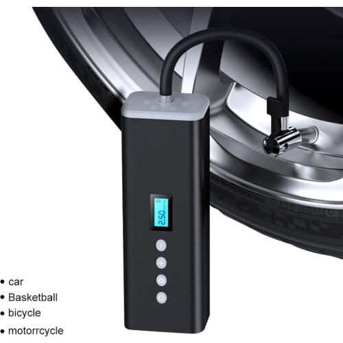 Protable Wireless Car Air Compressor Electric Car Air Pump Mini Tire Inflator Auto Tyre Pumb High Pressure Tire Air Inflator