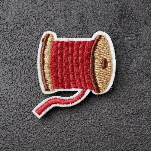 Needle Coil Size:4.0x4.0cm Iron On Patch Embroidered Applique Sewing Clothes Stickers Garment Apparel Accessories Badges