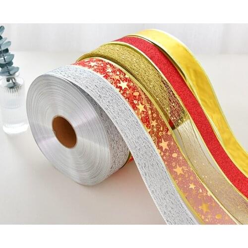 2 meters Christmas ribbon ribbon bow diy material Christmas tree pendant Christmas ornaments