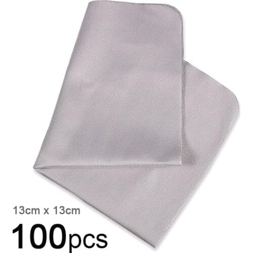 100pcs Microfiber Cleaning Cloths - Perfect For Cleaning All Electronic Device Screens, Lens, Eyeglasses & Delicate Surfaces