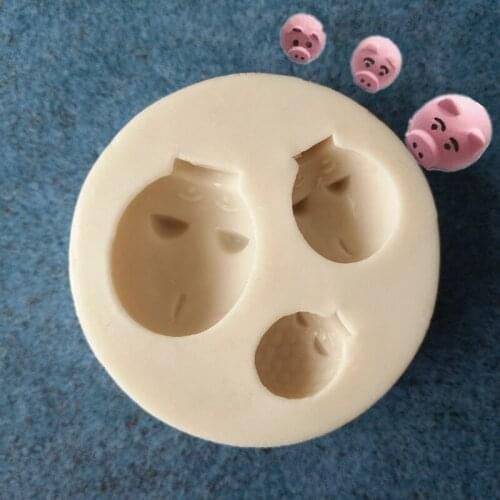 DIY Fondant Silicone Mold Mini Cute Pig Fondant Cake Silicone Mold Chocolate Cake Mold A1098