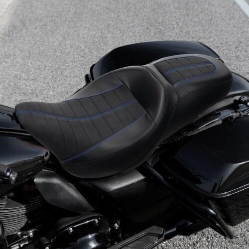 Motorcycle Driver Passenger Pillion Seat For Harley Touring Road King Electra Glide FLHT FLTRXSE 2009-2021
