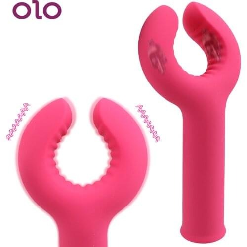 OLO Male Chastity Device Delay Ejaculation Y-Shape G-Spot Vibrator Clitoris Stimulation 10 Frequency Sex Toys for Man Woman