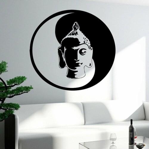Vinyl Wall Decal Buddha Buddhism Wall Sticker Yoga Om Cool Art For Living Room Buddha Art Mural For Home Bedroom Decoration C227