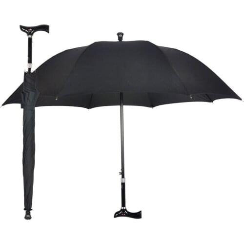 Long Handle Crutches Umbrella Men Rain Sun Old Big Windproof Umbrellas Gentleman Strong High Quality Umbrellas Old Men Gift Y6S