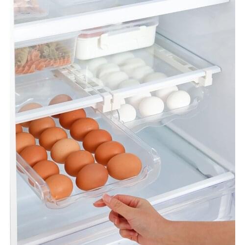 1Pc Refrigerator Hanging Drawer Egg Storage Box Fridge Storage Basket Removable Food Holder Home Supplies