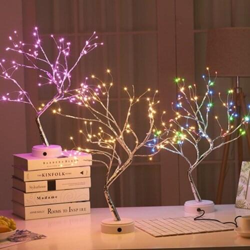 36/108 LED Table Light Touch Sensor Bonsai Tree Light Gypsophila Lights Bedside Night Light Home Party Wedding Indoor Decoration