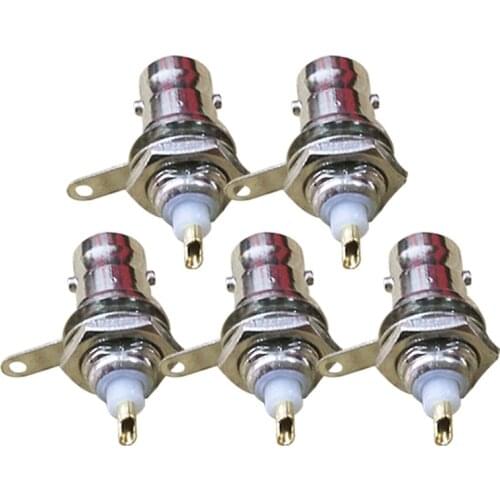 5PCS BNC Female Connectors Chassis Panel Mount Monitor Accessories Suit For Communications Equipment