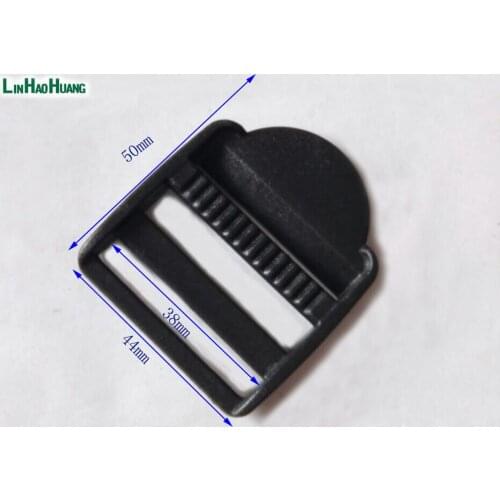 50pcs 38mm 1.5 inch black plastic adjustable buckles Tri Glide slider buckles for backpack straps webbing M016-38 free shipping