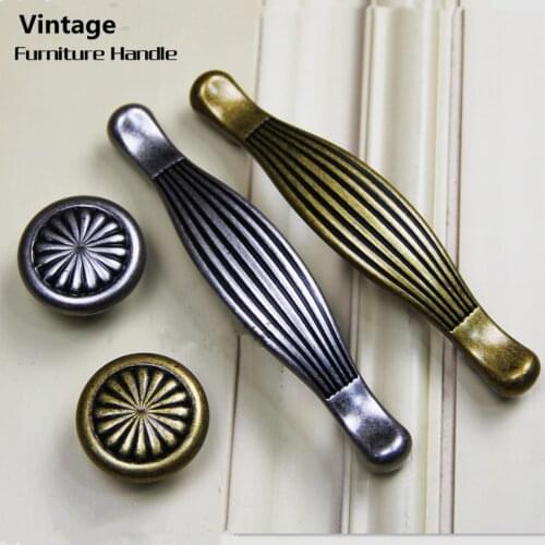 96mm 128mm vintage distress style furniture handles bronze dresser kitchen cabinet door handles antique silver drawer knobs pull