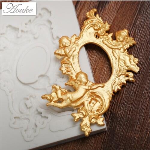Aouke pattern embossed lace baking silicone mold high temperature DIY cake decoration fondant silicone mold K080