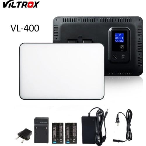VILTROX VL-400T 40W Wireless Remote Photo Video Studio LED Light Bi-Color Dimmable+AC Power Adapter for Camera Light Stand
