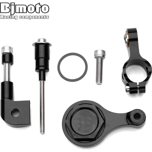 BJMOTO CNC Moto Steer Support For Yamaha YZF R6 R1 2006-2015 Motorcycle Adjustable Steering Stabilize Damper Bracket Mount kit