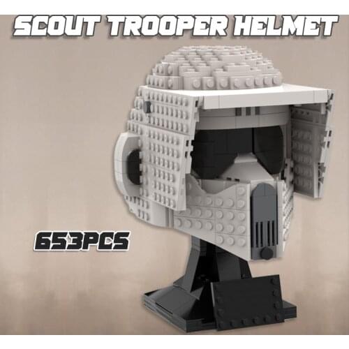 Kids Star Building Block Toys Head Helmet MOC Helmet Model DIY Brick Educational Toys for Children