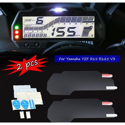 2 SET For Yamaha YZF R15 V3 R125 2018 2019 2020 Motorcycle Dashboard Cluster Scratch Protection Film Screen Protector