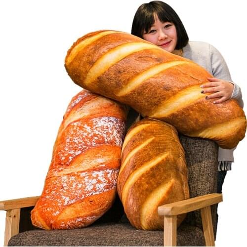Dorimytrader Giant Simulation Bread Plush Pillow Cushion Big Cute Soft Stuffed Meals Toy Doll Kids Gift 31inch 80cm DY60251
