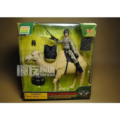 Power Team Special Forces World Peacekeepers Scale 1/18 Soldier Sitting on A Camel Set Joints Movable Action Figure Model Toys