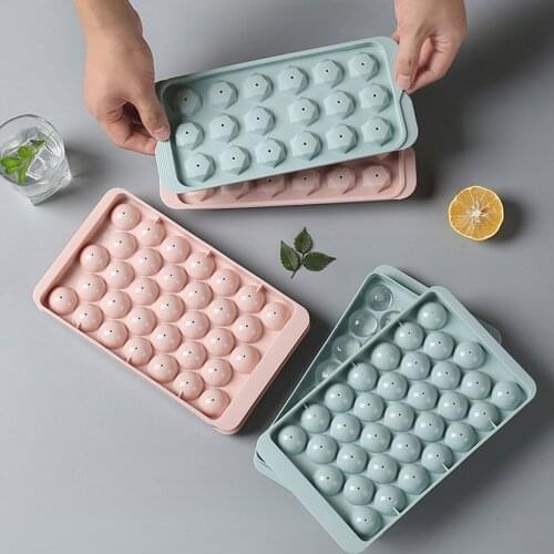18/33 Cavity Ice Cube Tray Honeycomb Ice Cube Mold Food Grade Flexible Silicone Ice Molds for Whiskey Cocktail