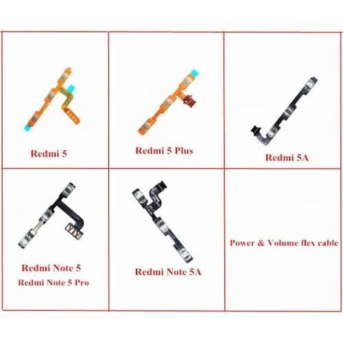 Power & Volume Side Key Flex Cable for Xiaomi Redmi 5A 5 Plus Note 5A 5 Pro