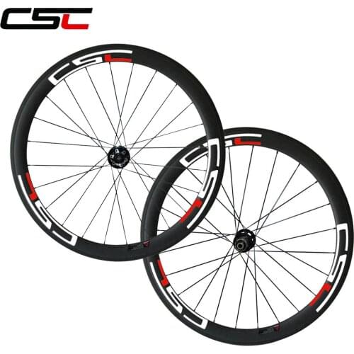 CSC 6 Bolt Disc brake Carbon width 23mm deep 50mm tubular carbon cyclocross wheels Thau Axle or QR pillar 1420 sapim spokes