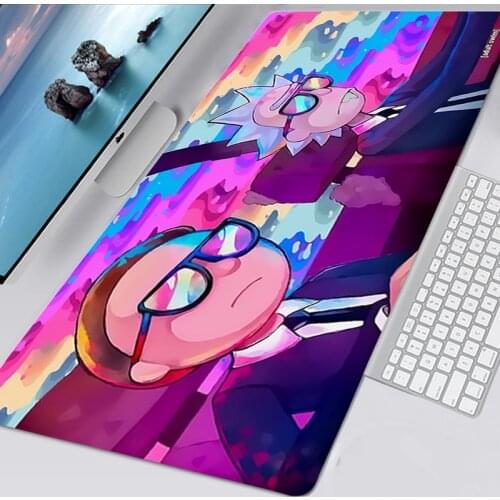 Anime Morty Mausepad Mouse Mats RICK Mousepad Deskmat Kawaii Gaming Accessories Non-slip Mouse Pad Gamer Keyboards Computer CSGO