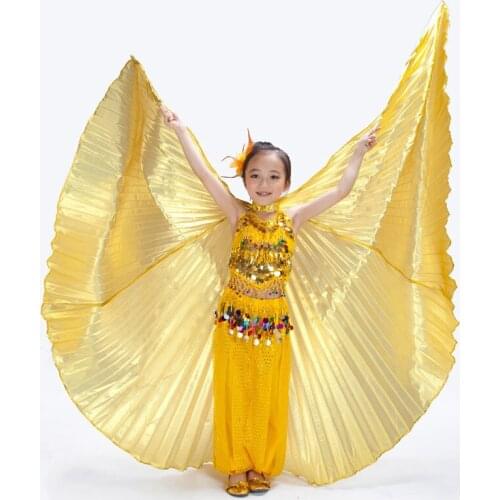 Isis Wings For Dance Girl Wings Belly Dance Cheap Gold/Silver Color Back Not Open Belly Dancing Wings With Sticks