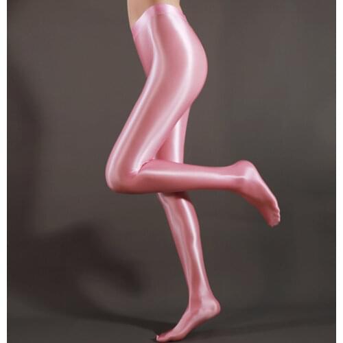 Metelam Plus Size Sexy Semi Opaque Satin Pantyhose Shiny Wetlook Stockings High Gloss Spandex Tights Footed Bodycon