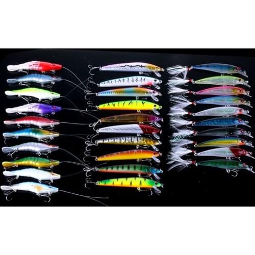 30pcs mixed minnow prawn fishing lures set bass wobbler pike carp trout crappie perch peche fishing baits pesca fishing tackles