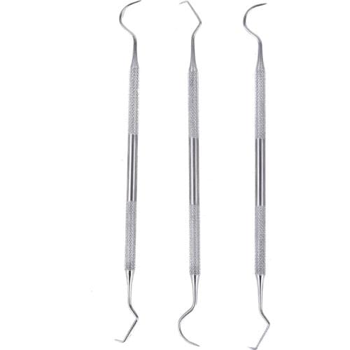 New Stainless Steel Dental Probe Dental Dentist Prepared Tool Set Instrument Tweezer Hoe Sickle Scaler Tooth Care 16.5cm
