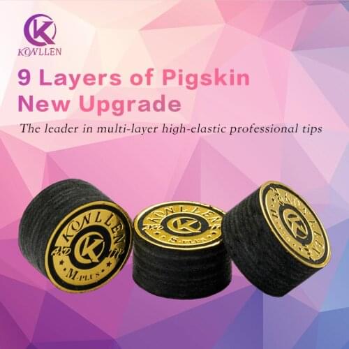 Original KONLLEN Billiards Pool Cue Tip 14mm S/M/H Multi-Layers Pool Cue Stick Tip Professional Durable Billiard Accessories