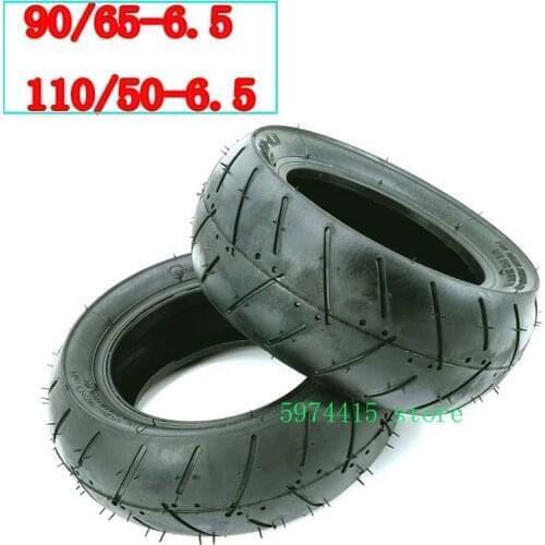 Front 90 / 65-6.5 Rear 110 / 50-6.5 Tubeless Tire, Suitable For 47-49cc Pocket Dilt Pit Bicycle, Scooter, Gasoline Scooter