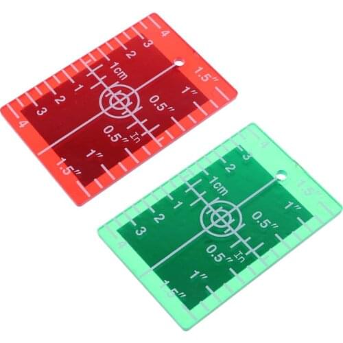Laser Target Card Plate inch/cm for Green and Red Laser Level Target Plate