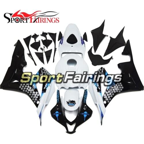 Sportbikes Injection ABS Plastic Full Fairing Kit For Honda CBR600RR F5 2007 2008 07 - 08 Motorbike Spots White Blue Cowlings