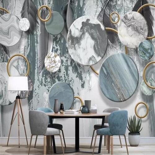 Custom wallpaper mural living room TV bedroom family background art design solid geometry 3d background wall