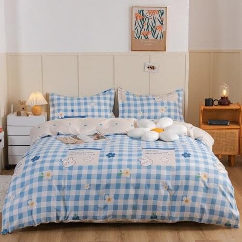 Bedding Set 4-Piece Printed Bed Linen Sets Euro 150x200 Quilt Covers Pillowcases Sheets Queen King 135x200 200x200 160x200 size