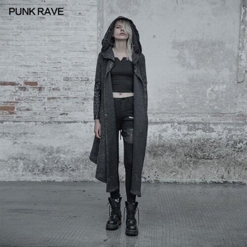 Женские пальто с капюшоном PUNK RAVE China At AliExpress