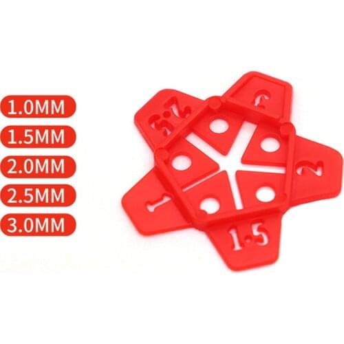 50pcs 5 Size Removable Wall Tiles Ceramic Gap Locator Can Reuse Cross Tile Leveling System Gap Floor Construction Tools 2mm 3mm