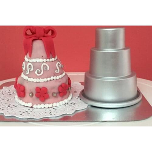 Cake Pudding Mould DIY Mini 3-Tier Cupcake Pudding Chocolate Cake Mold Baking Pan Mould Party Food Kitchen Accessories