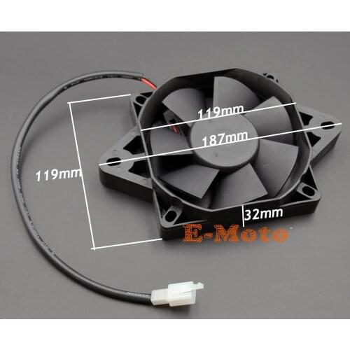 Universal 12V Electric Engine Cooling Fan Radiator For 150cc 200cc 250cc ATV Go Kart Dirt Bike Roketa Taotao Motorcycle